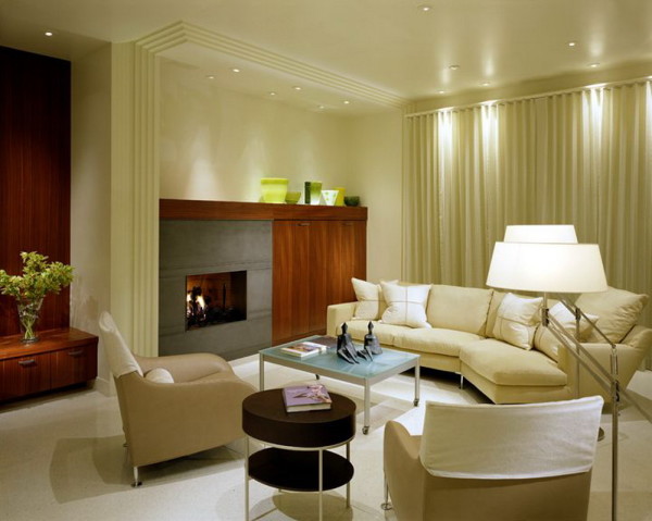 Living Room,Elegant Furniture Interior Design Ideas With Cozy Crean Sofa And Cool Stainless Steel Table On Combined Wheel Also Nice Cream Curtain,Awesome Living Room Furniture Interior Design