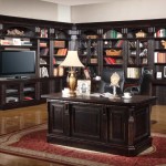 Furniture,Exquisite Parker House Furniture Retailer Design With Multi Functional Large Library And Entertaiment Center Also Antique Wood Desk On Combined Comfortable Two Black Arm Chair,Marvelous Parker House Furniture Retailers And Large Entertaiment Wall