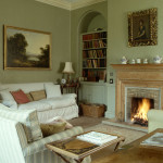 Interior,Gorgeous Small Space Interior Designer Living Room Design With Adorable Sofas And Cool Cream Marble Fireplace Also Unique Dorm Bookcase,The Best High Quality And Cheap Interior Designer Living Rooms