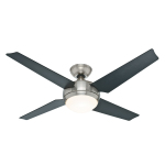 Furniture,Modern Rectractable Blade Ceiling Fan Design Ideas With Wonderful Hunter Fan Sonic And Beautiful Gray Blades Also Wonderful White Frosted Glass Light,Collection Of Retractable Blade Ceiling Fans Inspiration 