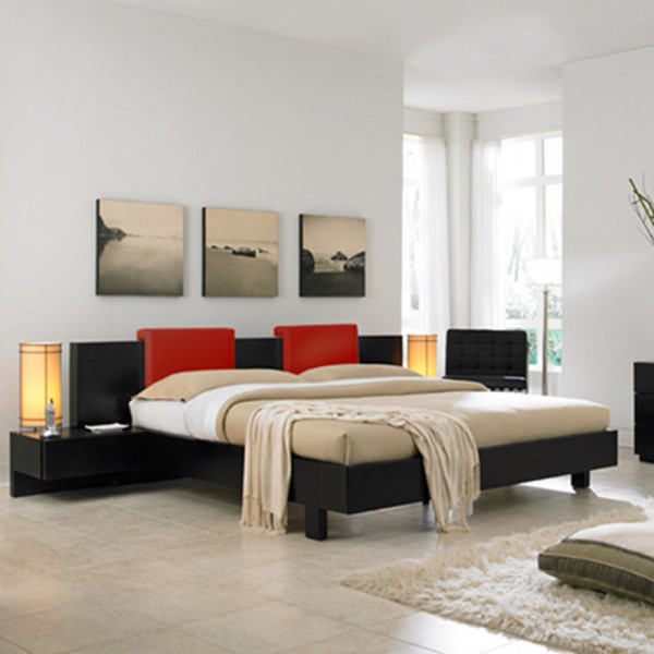 Bedroom,Dazzling Modern Bedroom Design Inspiration With Charming Black Bed Frame On Combined Soft White Mattress And Cozy Beige Bed Cover Also Beautiful Picture Frame ,Modern Bedroom Design
