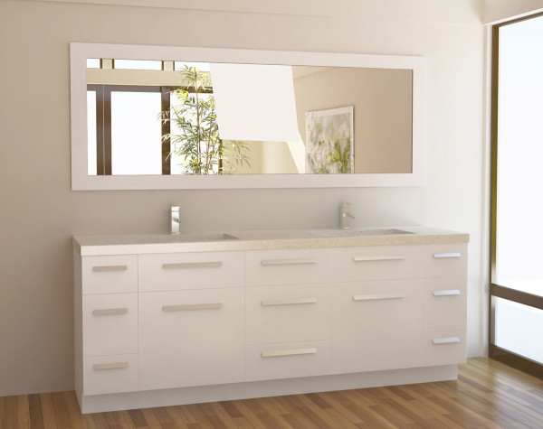 Bathroom,Fabulous White Granite Vanity Top Design Inspiration With Modern Sink And Modern White Cabinet Also Cool Horizontal Mirror For Elegant Concept,Elegant White Granite Vanity Top Your Inspiring