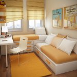 Bedroom,Amazing Small Designer Bedroom With Charming Twin Day Bed On Combined Comfortable Yellow White Bed Sheet And Nice White Flat Study Table Plus Beautiful White Drum Table Lamp Also Cozy White Chair For Boys Bedroom,The Best Modern Small Designer Bedrooms