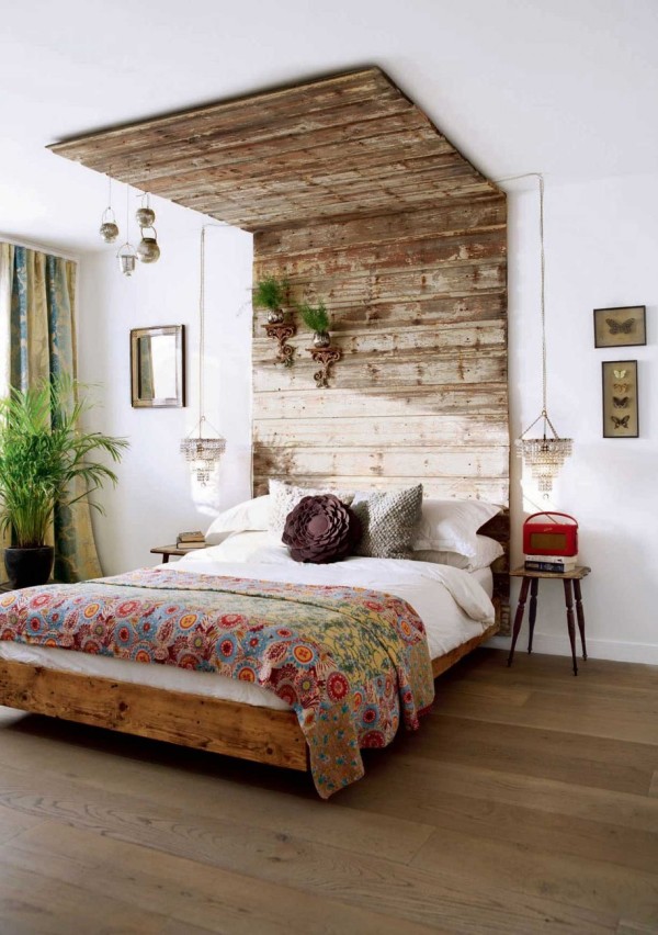 Bedroom,Stylish Headboard Design Ideas With Natural Bright Brown Wood Bed Frame On Combined Comfortable White Bed Sheet And Nice Wood Bedside Tables Plus Trendy Brown Wood Floor Also Beautiful White Wall Paint,Comfortable Bed With Headboard Designs