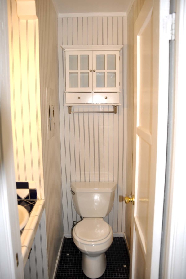 Bathroom,Admirable Design Small Bathroom With Nice White Closet Seat And Cute Wood Soap Storage In White Color Also Wonderful White Wood Door ,Amazing Designing Small Bathrooms