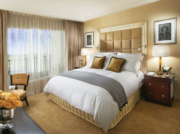Bedroom,Enthralling Beige Wall Paint Girl Bedroom Design Inspiration With Stunning White Bed Cover And Beautiful Brown Wood Nightstand Table Plus Gorgeous White Drum Table Lamp Also Cool Beige Leather Headboard,Glamorous Luxurious Girls Bedroom Designs