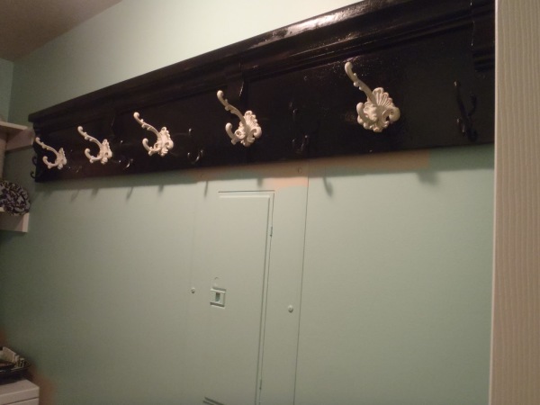 Furniture,Cool And Cheap DIY Wall Mounted Coat Rack Plan Design Inspiration With Gorgeous Dark Brown Coat Also Beautiful Broken White Hooks ,Charming Wall Mounted Coat Rack Plans 