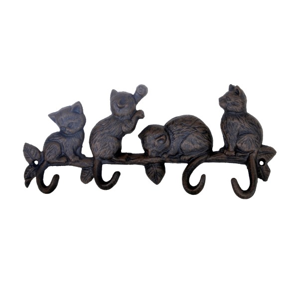 Interior,Exquisite Rustic Coat Hook Wall Mounted Design Ideas With Style Cats On A Branch Coat Hook And Cool Iron Material Also Antique Bronze Coloured Finish ,Styles Rustic Coat Hooks Wall Mounted