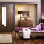 Bedroom,Marvelous Purple Wall Paint My Bedroom Ideas With Cool Brown Wood Bed Frame On Combined Soft Purple Bed Cover And Cool Brown Large Wood Wardrobe Also Trendy White Fur Rug Plus Wonderful Brown Wood Floor ,Beauty Painting My Bedroom Ideas