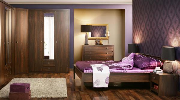 Bedroom,Marvelous Purple Wall Paint My Bedroom Ideas With Cool Brown Wood Bed Frame On Combined Soft Purple Bed Cover And Cool Brown Large Wood Wardrobe Also Trendy White Fur Rug Plus Wonderful Brown Wood Floor ,Beauty Painting My Bedroom Ideas