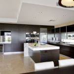 Furniture,Fascinating Cream Wall Paint Ikea Small Kitchen Design Inspiration With Wonderful Black Bamboo Kitchen Cabinet And Contemporary Oven Stove Built In Craft Plus Amazing Great Kitchen Island On Combined Beautiful White Granite Kitchen Island Countertop Also Trendy Cream Granite Tile Floor,Contemporary Ikea Small Kitchen Design Idea