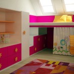 Furniture,Delightful Interior Design Ideas With Nice Loft Bed And Comfortable White Bed Sheet Also Cute Wheels Yellow Chair For Kids Bedroom,Best Interior Design Ideas To Your Home