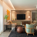 Furniture,Fabulous Small Space Flat Screen Tv Wall Design Ideas With Stunning Bright Wooden Wall Panel Plus Cool Black Tv Wall Unit And Comfortable Sofas Also Beautiful White Curtains ,Stunningly Beautiful And Modern Flat Screen Tv Wall Designs
