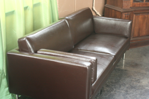 Furniture,Exquisite Best Leather Couch Conditioner Design Inspiration With Gorgeous Two Seater Sofa On Combined Dark Brown Color And Charming Chrome Legs Also Beautiful Granite Floor,The Best Leather Couch Conditioner 