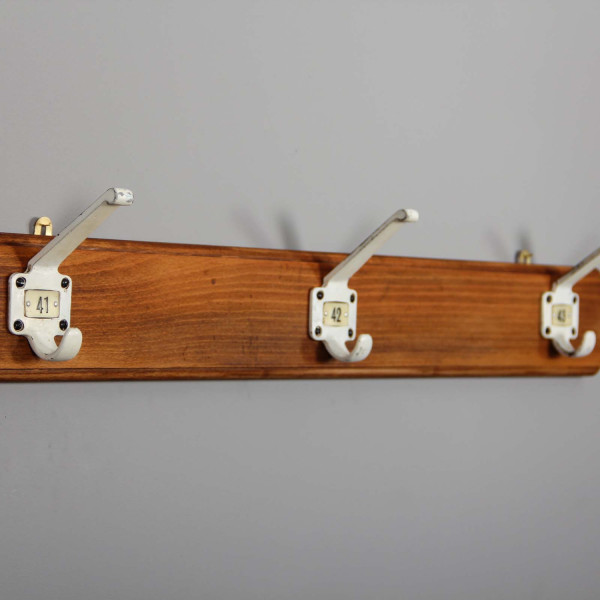 Interior,Good Looking Furniture Coat Hanger Design With Amazing Wooden Coat Hooks In Nice Brown Wood Material And Unique White Hooks Also Gorgeous Gray Wall Paint,The Best High Quality And Unique Coat Hangers