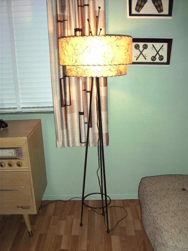 Interior,Stunning Cool Looking Lamp Design Ideas With Nice Black Iron Standing In Black Color And Beautiful Drum Shade On Combined Cream Light Also Wonderful Brown Wooden Floor ,Style Cool Looking Lamps