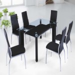 Dining Room,Dazzling Large Space Designer Dining Table With Stunning Black Glass Dining Table Plus Nice Black Legs And Comfortable Height Black Dining Chairs Also Beautiful White Potted Plants,Will Make The Eyes Entranced Designer Dining Tables Latest