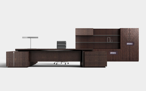 Office & Workspace,The Best Large Bamboo Office Furniture Design With Beautiful Large Bamboo Desk On Combined Dark Brown Color And Cool Oversize Bamboo Chest,Style Workspace With Bamboo Office Furniture 