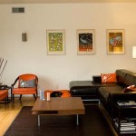 Furniture,Pretentious White Wall Paint Furniture Small Space Design With Comfortable Black Leather Sectional Sofa And Beautiful Square Bright Brown Wood Table Also Gorgeous White Square Table Lamps,Modern Living Room Design With Comfortable Furniture Small Spaces