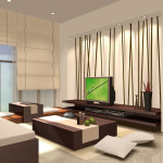 Furniture,Style Small Space Interior Design Inspiration With Fancy Dark Brown Mixed White Wood Coffe Table And Cool Entertaiment Center Also Picturesque Large White Wall Paint,Cool Home Interior Designs Of 2015