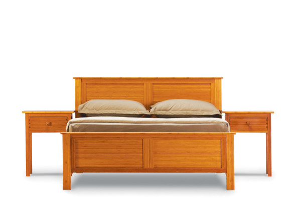 Bedroom,Cool Amazing Bamboo Bed Design Ideas With Style Brown Bed Frame And Comfortable Bamboo Headboard Also Wonderful Two Wood Nightstand Table,Modern Bamboo Bed Designs