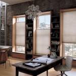 Interior,Contemporary Top Down Bottom Up Wood Blind Design Ideas With Beautiful Broken White Color And Comfortable Wood Desk Also Cozy White Chair,Top Down Bottom Up Wood Blinds Decoration