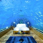 Bedroom,Unique Under Sea Theme Really Cool Bedroom Design Inspiration With Amazing Brown Wood Bed Frame On Combined Comfortable White Fabric Bed Sheet And Soft White Fabric Pillows Also Cool Brown Wood Bedside Tables Plus Beautiful White Cup Table Lamps,Really Cool Bedrooms Designed With A High Comfort Level