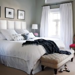 Bedroom,Enchanting Gray Wall Paint Bedroom Color And Design With Splendid Large White Bed Cover Plus Wonderful Light Brown Bench Also Soft Large White Curtains,Affordable Teenage Bedroom Colors And Designs Latest