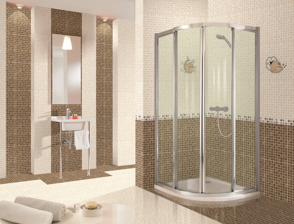 Bathroom,Extraordinary Open Plan Stone Bathroom Design Ideas With Charming Corner Enclosure Shower Combined Beautiful Glass Doors And Cool Massive Backplash Also Modern White Sink Incorporates Iron Foots Under Plus Adorable Rectangular Mirror,Natural Stone Bathroom Designs
