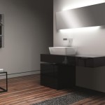 Bathroom,Ulta Modern Bathroom With Vessel Sink Design Ideas On Combined Ceramic Material In White Color And Beautiful Large Glass Mirror Shelves Also Wonderful Wooden Floor ,Style Bathrooms With Vessel Sink Design 