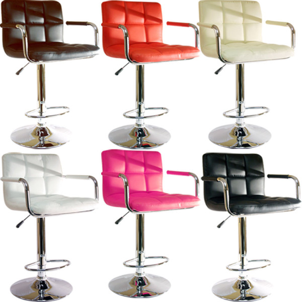 Furniture,New Collection Leather Bar Stool With Arm Design And Comfortable Leather On Combined Multi Color Also Charming Metal Legs,Leather Bar Stools With Arms To Create A Comfortable