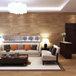 Apartments,Luxurious Large Space Furniture For Apartment Design Ideas With Modern White Sectional Sofas Combined Soft Cushions And Cool Black Wooden Coffe Table Also Gorgeous Chandelier,Cheap Furniture For Apartments Decoration Modern