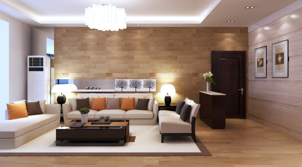 Apartments,Luxurious Large Space Furniture For Apartment Design Ideas With Modern White Sectional Sofas Combined Soft Cushions And Cool Black Wooden Coffe Table Also Gorgeous Chandelier,Cheap Furniture For Apartments Decoration Modern