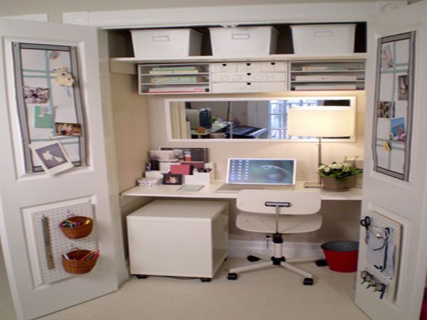 Furniture,Delight Modern Desk For Small Space Design Ideas With Wonderful White Creamy Laptop Desk On Combined Large Drum Desk Lamp And Comfortable White Office Chair Also Cool Rectangular Glass Mirror,Styles Modern Desks For Small Spaces