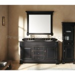Bathroom,New Model Black Bathroom Vanities Granite Decoration With Beautiful Double Sink On Combined Black Wood Cabinet And Beautiful Square Mirror Also Nice Black Tall Chest,Modern Concrete Bathroom Vanities Granite Designed To New Energize