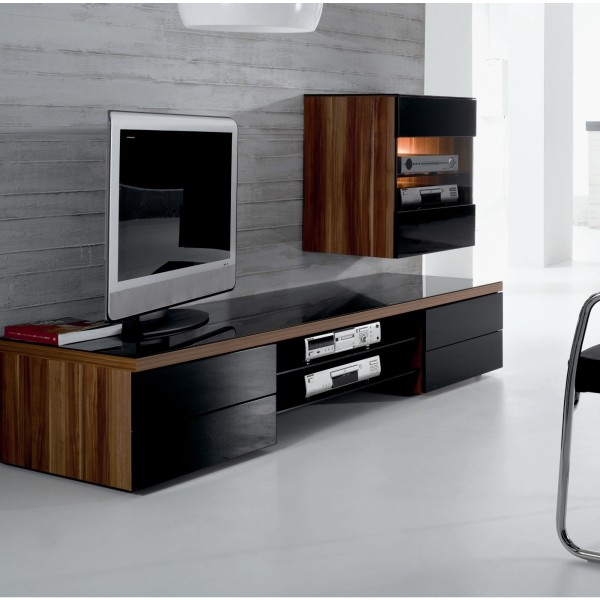 Furniture,Amazing Gray Wood Linen Background Tv Stands For Plasma Tv Design Ideas With Stylish Black Brown Wood Wall Mounted Media Shelves And Nice Black Wood Drawers Also Wonderful White Marble Floor,Contemporary Furniture Tv Stands For Plasma Tv Inspiration