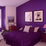 Interior,Astounding Purple Mixed White Painting Ideas For Room With Marvelous Black Iron Bed Frame On Combined Comfortable Purple Fabric Bed Cover And Beautiful Corner Study Space Also Gorgeous Black Wood Picture Frames,Cool Painting Ideas For Rooms
