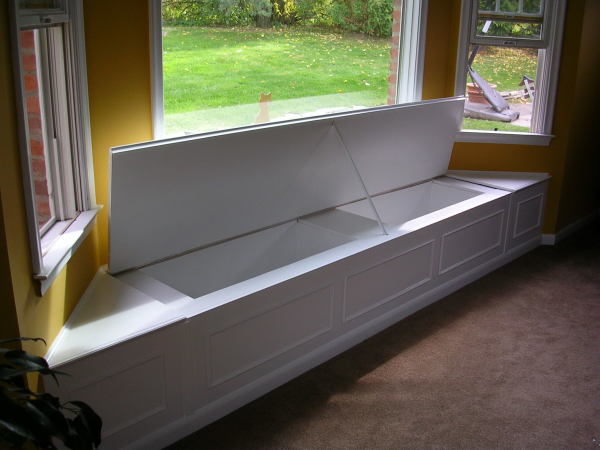 Furniture,Awesome Building A Bay Window Seat Design Inspiration With Charming Curved Wood Material In White Color And Cool Storage Under Seat Also Beautiful Yellow Wall Paint Plus Wonderful White Wood Window Frame ,Comfort Building A Bay Window Seat Design