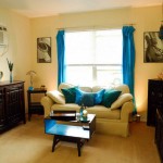 Apartments,Adorable Small Space Furniture For Apartment Design Ideas With Charming Cream Two Seater Sofa And Unique Dark Brown Wood Table Also Antique Dark Brown Wood Cabinet Plus Wonderful Dark Brown Square Accent Table On Combined Cool Stainless Table Lamp,Cheap Furniture For Apartments Decoration Modern