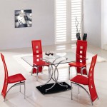 Dining Room,Breathtaking Large Space Designer Dining Table With Amazing Rectangular Glass Dining Table On Combined Unique Curved Base And Comfortable Red Dining Chairs Also Modern Broken White Fur Rug Plus Beautiful Light Blue Wall Paint,Will Make The Eyes Entranced Designer Dining Tables Latest