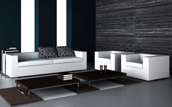 Interior,Nice Spectacular Interior Designer Living Room Design Inspiration With Modern White Sofas On Combined Soft Black White Leaf Ornament Cushions And Cool Dark Brown Rectangular Tables Also Nice Black Wall Paint,The Best High Quality And Cheap Interior Designer Living Rooms