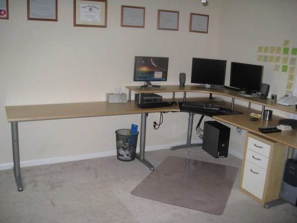 Furniture,Beautiful Build Your Own Office Desk Design Ideas With Stylish Corner Computer Desk And Charming Wood Material In Beige Color ,Cool Build Your Own Office Desk Design