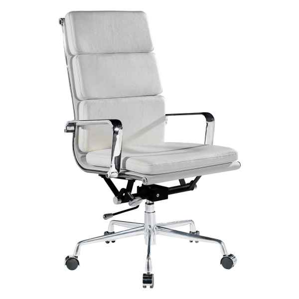 Furniture,Fascinating Nuevo Soprano Office Chair Control Design Inspiration With Charming White Leather Backrest And Modern Stainless Arm Chair Also Cool Black Wheels Office Chair,Comfortable Office Chair Controls In The Modern Concept
