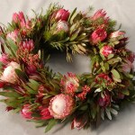 Interior,Marvelous Christmas Wreath Decorating Ideas With Pretty Fresh Flowers And Beautiful Chirstmas Wreath Also Nice Green Pink Color,Make Your Guests Be Impressed To See The Christmas Wreath Decorating Ideas