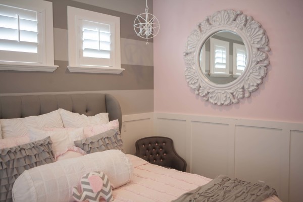 Bedroom,Fancy Teenage Bedroom Color Decoration With Comfortable White Cotton Duvet Sweet And Soft White Silk Pillows Also Cute Round White Painted Ornament Sun Oak Wood Mirror Plus Beautiful White Wood Blinds,Design Perfect Teenage Bedroom Colors