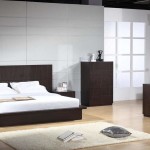 Bedroom,Pretentious Bedroom Inspiration With Stylish Dark Brown Low Profile Bed And Soft White Mattress Also Cool Dark Brown Case Wardrobe On Combined Modern Laminate Flooring For Elegant Concept,Modern Bedroom Inspiration