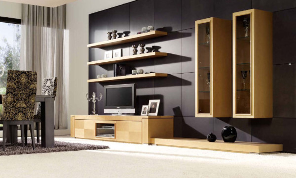 Bedroom,Trendy Design A Room With Marvelous Bright Brown Wood Entertaiment Center And Beautiful Bright Brown Wall Mount Shelf Also Nice Black Wood Rectangular Dining Table Plus Comfortable Dining Chairs,Design A Rooms Latest