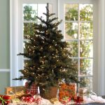 Furniture,Fascinating Gray Wall Paint Design Christmas Tree Ornament With Wonderful Small Christmas Tree And Nice Cream Xmas Tree Lights Also Beautiful White Wood Window Frame,Spectacular Designer Christmas Tree Ornaments