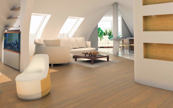 Furniture,Contemporary Open Plan Interior Design Ideas With Amazing White Sofa On Combined Soft White Cushions And Cool Square Brown Wood Table Also Wonderful Double Penthouse,Best Interior Design Ideas To Your Home