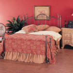 Bedroom,Cool Red Wesley Allen Bed Design Ideas With Stylish Metal Bed And Cool Metal Bed Frame Also Cool Red Bed Cover On Combined Floral Ornament,Fashionable Iron Wesley Allen Beds For Your Bedroom
